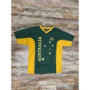 Vintage Australia Boss Kangaroo Rugby Jersey Shirt Size XL Green & Yellow